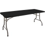 Czarny stół eventowy prostokątny 180 x 75 cm - widok ogólny Czarny stół eventowy prostokątny 180 x 75 cm - widok ogólny